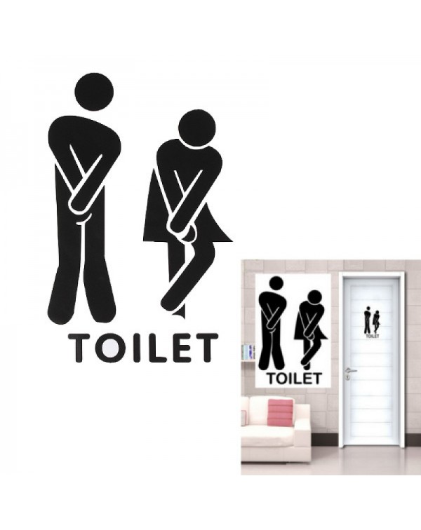 Funny Toilet Entrance Sign Decal Sticker For Offices Home Hotel