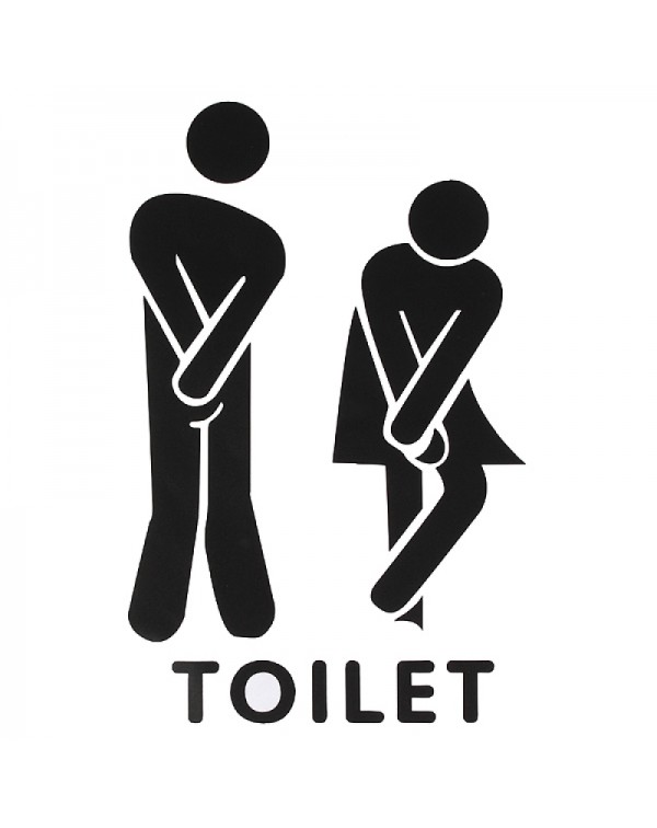 Funny Toilet Entrance Sign Decal Sticker For Offices Home Hotel