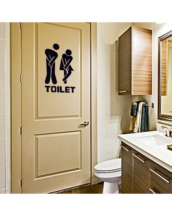 Funny Toilet Entrance Sign Decal Sticker For Offices Home Hotel