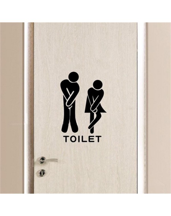 Funny Toilet Entrance Sign Decal Sticker For Offices Home Hotel