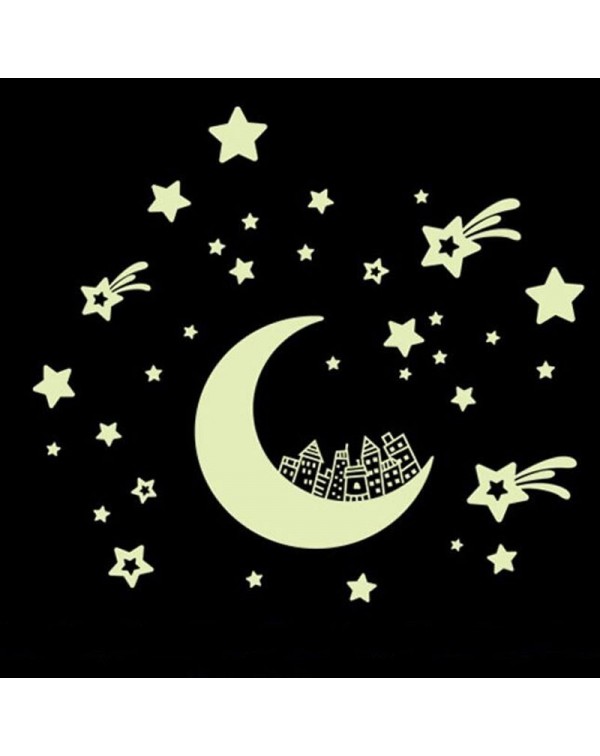 Luminous Moon and Stars Removable Wall Decal Sticker Home Decor Art