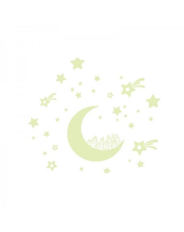 Luminous Moon and Stars Removable Wall Decal Sticker Home Decor Art