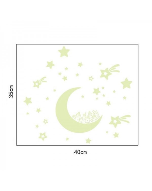 Luminous Moon and Stars Removable Wall Decal Sticker Home Decor Art