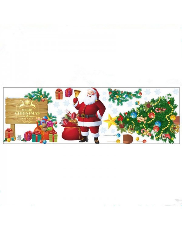 Tree Santa Claus Removable Wall Sticker Room Decal Wallpaper 90x30cm