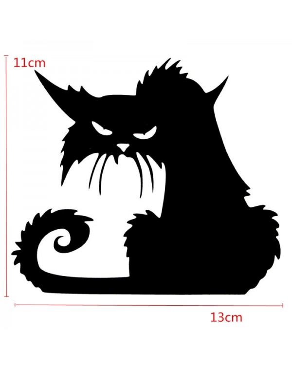 Halloween Scary Black Cat Glass Sticker Halloween Decor