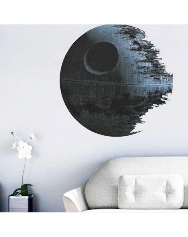 Removable PVC Death Star Wars Wall Sticker Water Resistant Wallpaper