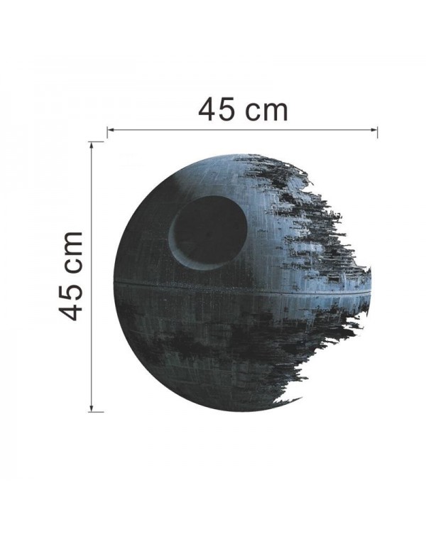 Removable PVC Death Star Wars Wall Sticker Water Resistant Wallpaper