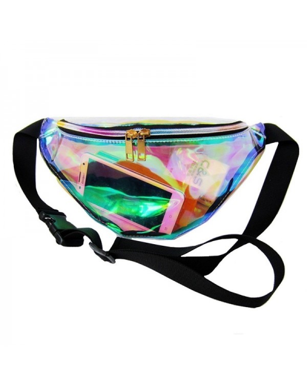 Waterproof PVC Holographic Laser Waist Bag Travel Beach Purse Transparent