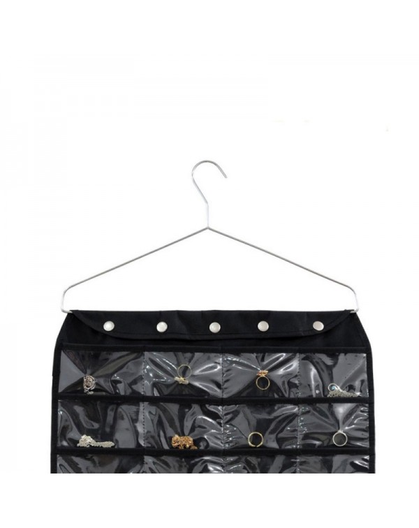 Two-side Non-woven Fabrics Cloth Jewelry Storage Bag Black