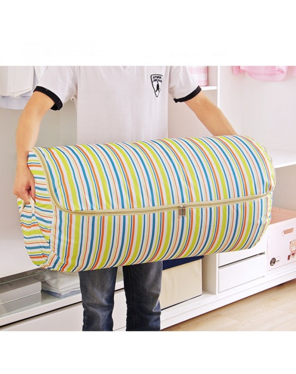 Cylindrical Quilt Storage Bag Oxford Cloth Large Capacity Storage Bags Portable Clothes Organizer Pouch XL Green