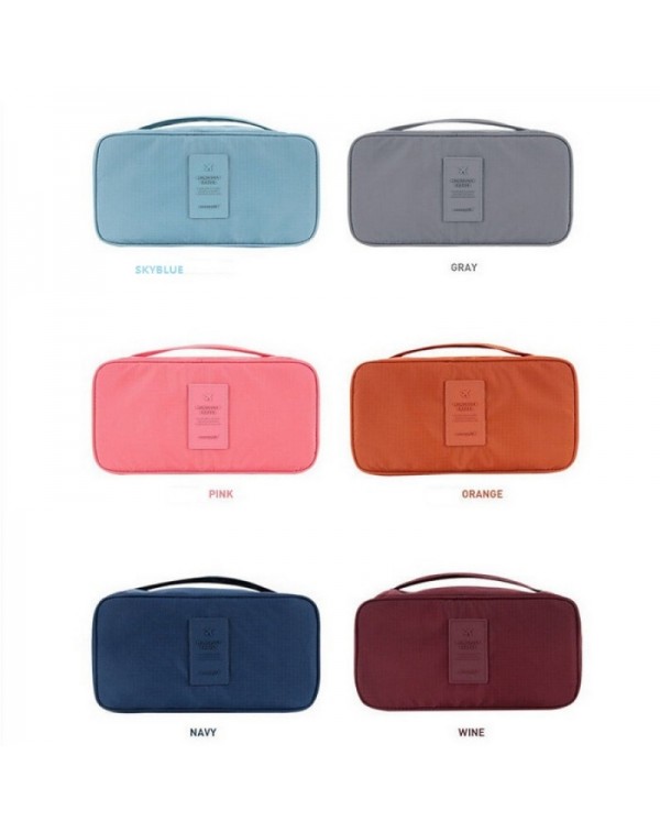 Multifunction Travel Organizer Underwear Toiletry Cosmetic Storage Bag Navy