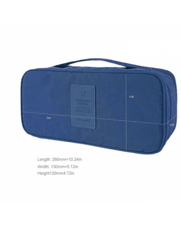 Multifunction Travel Organizer Underwear Toiletry Cosmetic Storage Bag Navy