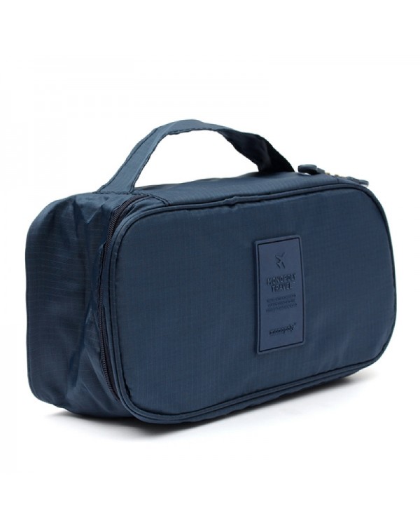 Multifunction Travel Organizer Underwear Toiletry Cosmetic Storage Bag Navy