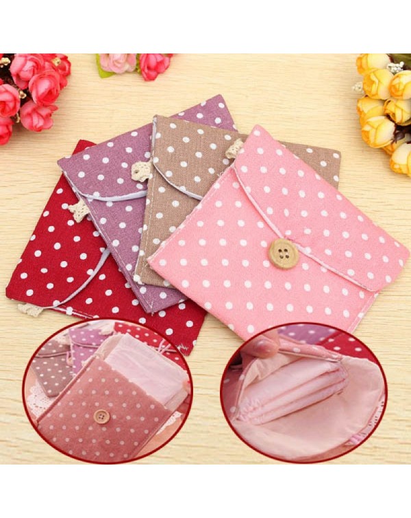 Colored Dots Pattern Girl Lady Cotton Li...