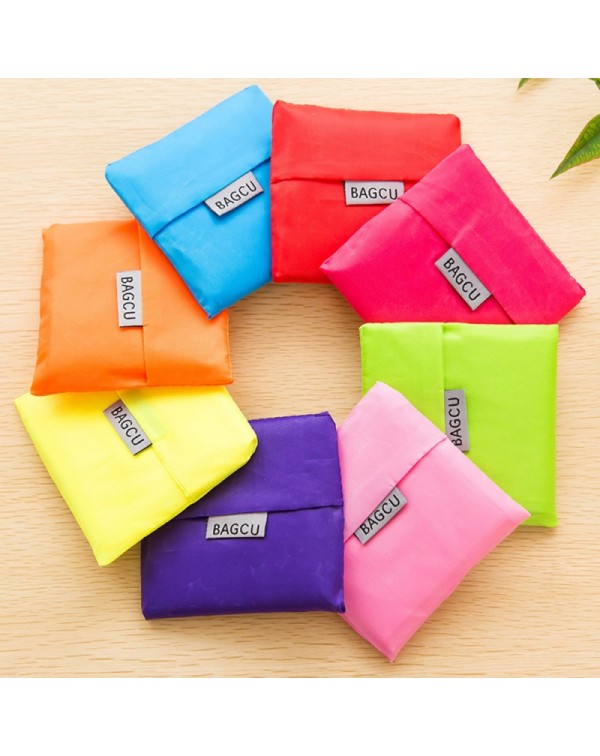 Colorful Chic Portable Fashion Tote Reusable Folding Shopping Travel Bag Random Color