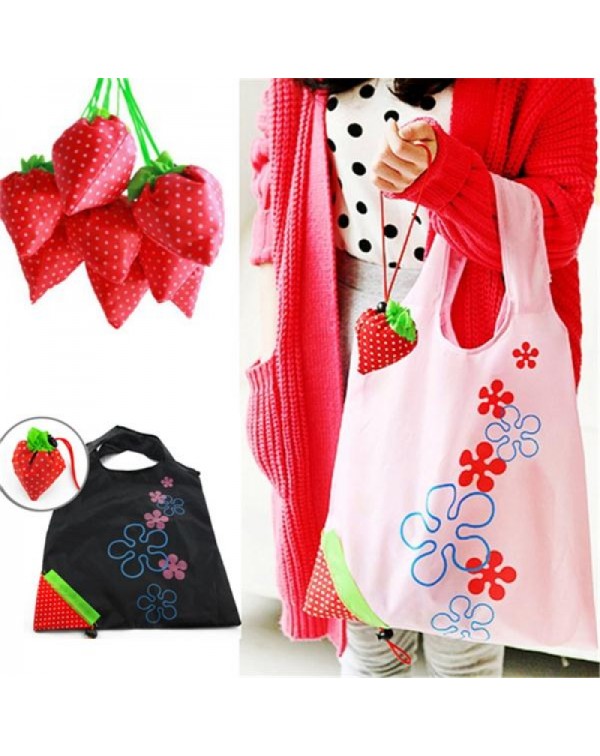 Folding Shopping Bag Creative Large Size Strawberry Eco Storage Handbag Random Color