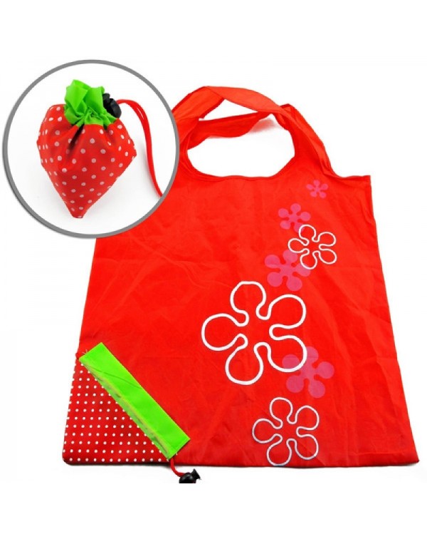 Folding Shopping Bag Creative Large Size Strawberry Eco Storage Handbag Random Color