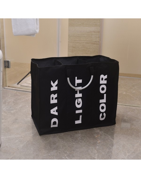 Laundry 3 Sorters Hamper Clothes Storage Basket Bin Organizer Washing Bag