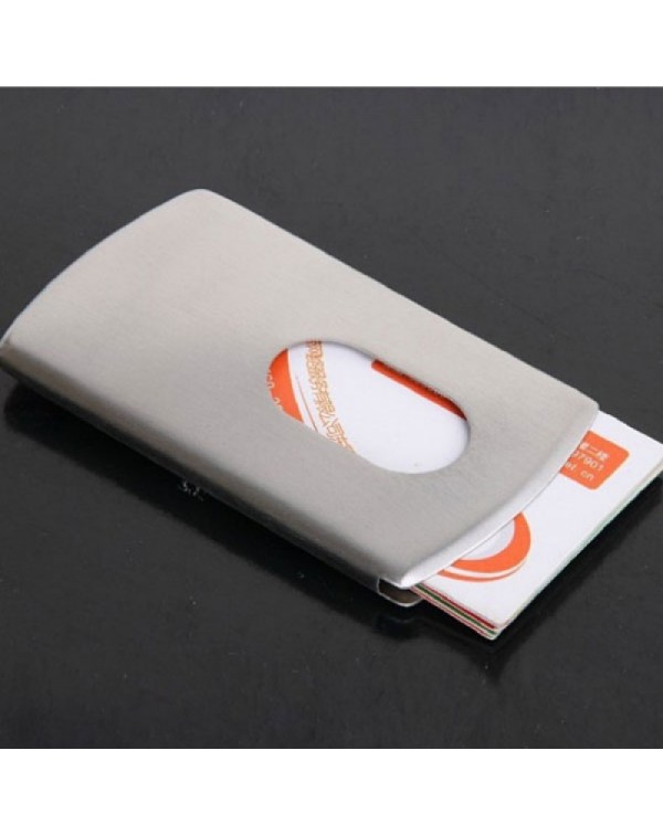 Stainless Steel Business Card Credit Card Holder Case Silver