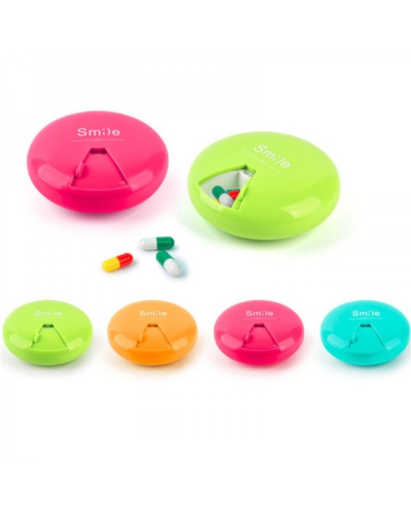 Round Smile Pattern Mini Portable Plasti...