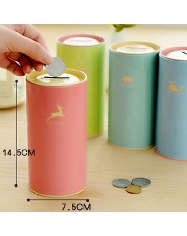 Fashionable Cartoon Animal Style Piggy Bank Coin Collection Box for Kids Random Color