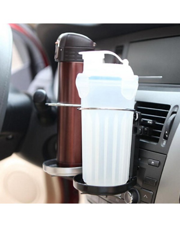 Universal Folding Drink Bottle Cup Holder Stand for Car Vehicle Silver