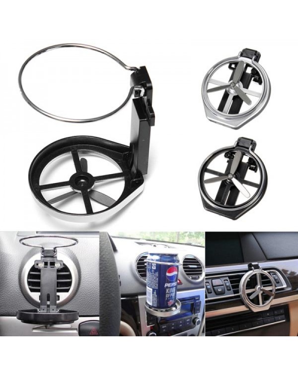 Universal Folding Drink Bottle Cup Holder Stand for Car Vehicle Silver