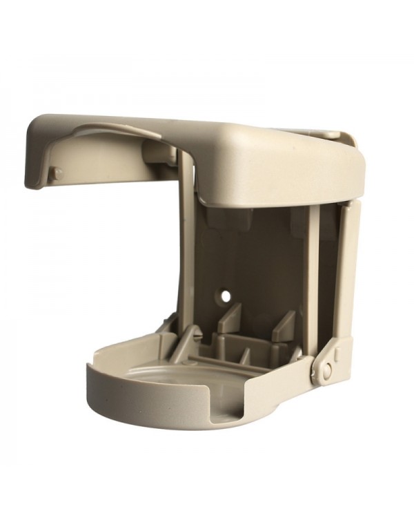 Universal Car Folding Beverage Drink Bottle Cup Mount Holder Stand Beige