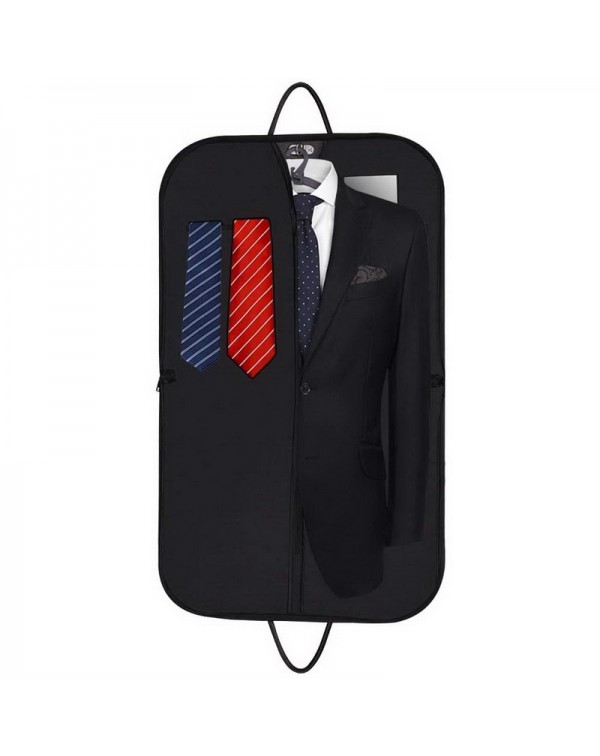 Travel Business Suit Storage Bag Oxford Cloth Striped Pattern Garment Clothing Carriers Cover Bag with Zipper and Handle - Blue