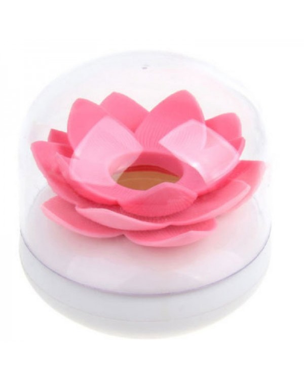 Lotus Shape Cotton Swab Holder Toothpick Storage Box Cotton Bud Case Pink