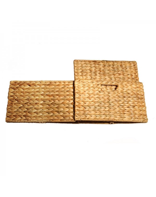 Folding Water Hyacinth Storage Basket Wo...