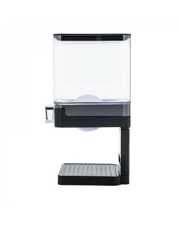 Square Single Dispenser Storage Container Machine for Cereal Dry Food Pasta - Black