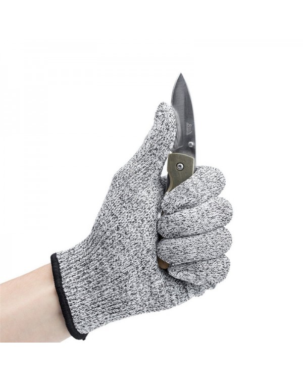 1 Pair Cut Resistant Gloves Food Grade Level 5 Protection Gloves for Labor Protecting / Meat Cutting / Oyster Shucking - L