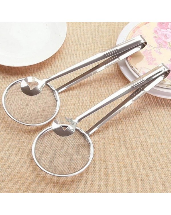 Multi-function Stainless Steel Kitchen Filter Net With  Clamp Clip