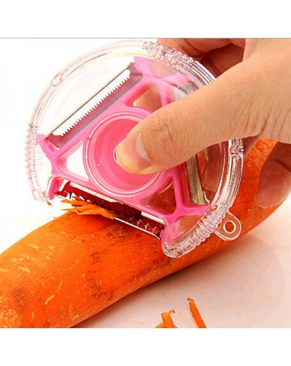 3-in-1 Multi-functional Rotary Vegetable Fruit Peeler Slicer Kitchen Tool Random Delivery