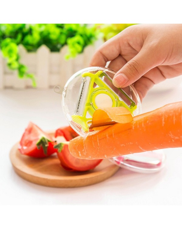 3-in-1 Multi-functional Rotary Vegetable Fruit Peeler Slicer Kitchen Tool Random Delivery