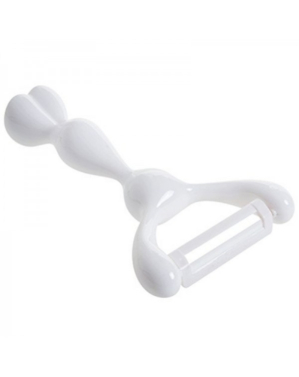 Kitchen Rabbit Shape Ceramic Vegetable Fruit Potato Peeler - White