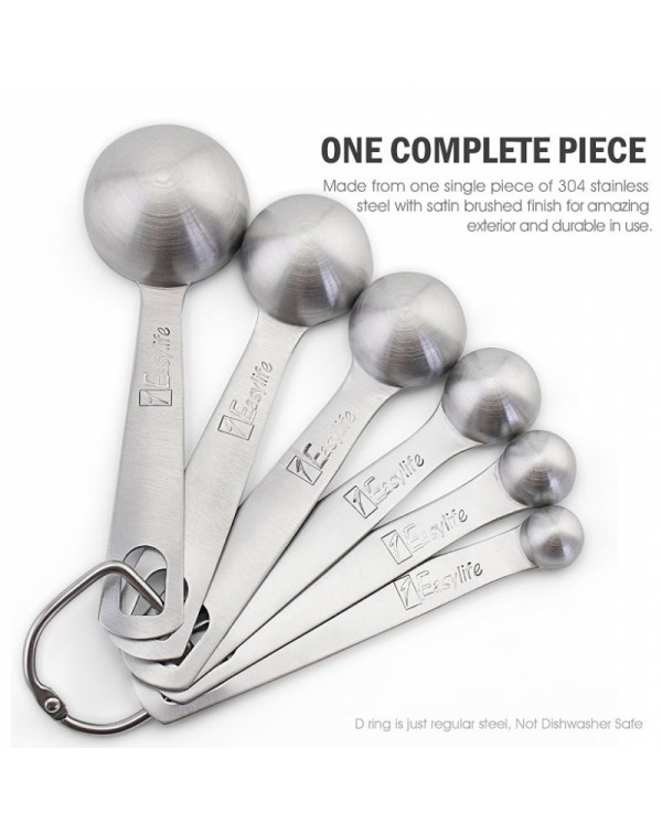 6 pcs/set Stainless Steel Measuring Spoons