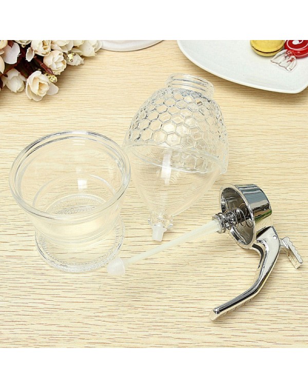 Honeycomb Dispenser Acrylic Honey Pot Gravy Boats Crystal Syrup Dispenser