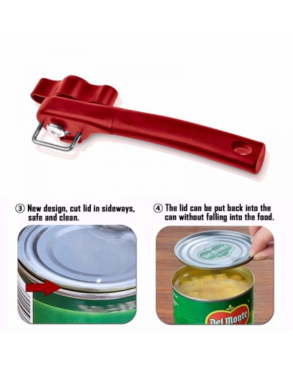 Safety Can Tin Opener Openers Kitchen Tools - Red