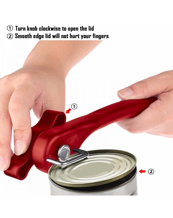 Safety Can Tin Opener Openers Kitchen Tools - Red