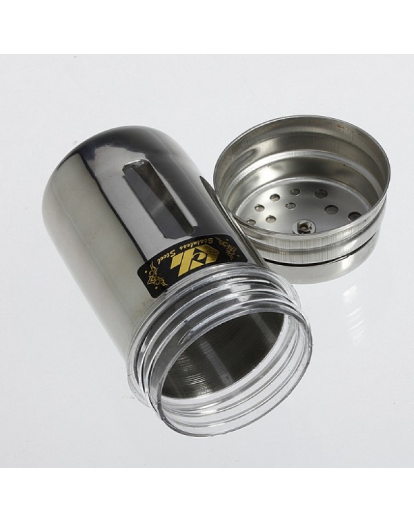 Stainless Spice Shaker Salt Pepper Flour Cruet Storage Jar Bottle Size L Silver