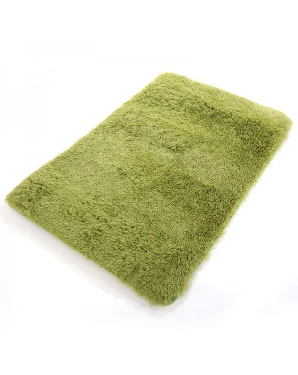 Modern Design Silk Wool Rug Mat 120*80cm Pile Height 4.5cm Grass Gr