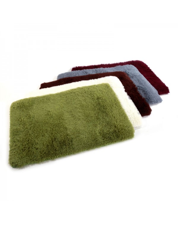 Modern Design Silk Wool Rug Mat 120*80cm Pile Height 4.5cm Grass Gr