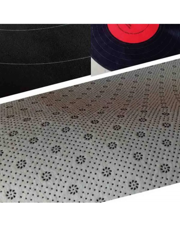 600*600mm Fashion Vinyl Record Pattern Mats Creative Round Mat