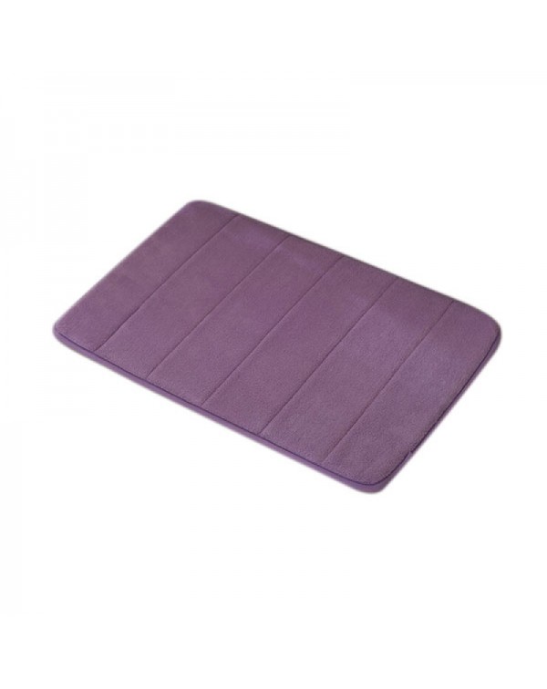 40 x 60cm Coral Velvet Memory Foam Rug Bathroom Mat Soft Non-slip Floor Carpet Purple