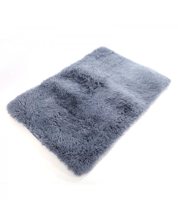 Modern Design Silk Wool Rug Mat 120*80cm Pile Height 4.5cm Gray