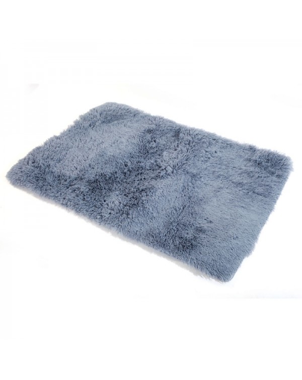 Modern Design Silk Wool Rug Mat 120*80cm Pile Height 4.5cm Gray