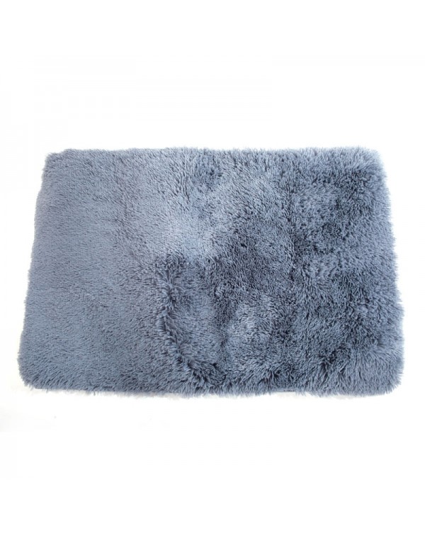 Modern Design Silk Wool Rug Mat 120*80cm Pile Height 4.5cm Gray