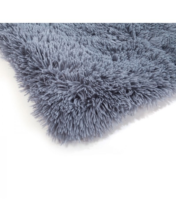 Modern Design Silk Wool Rug Mat 120*80cm Pile Height 4.5cm Gray